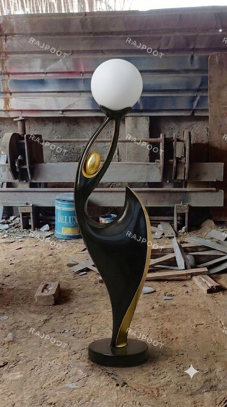 Abstract Dancer Globe Floor Lamp
