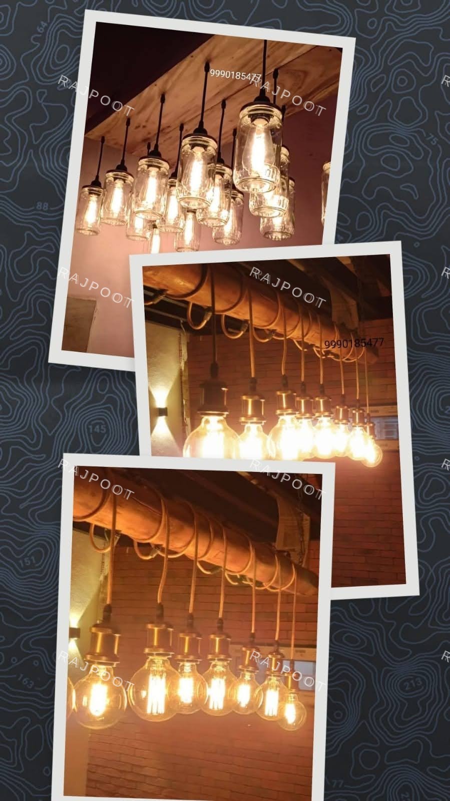 Antique Jar Pendant Fiberglass Lights