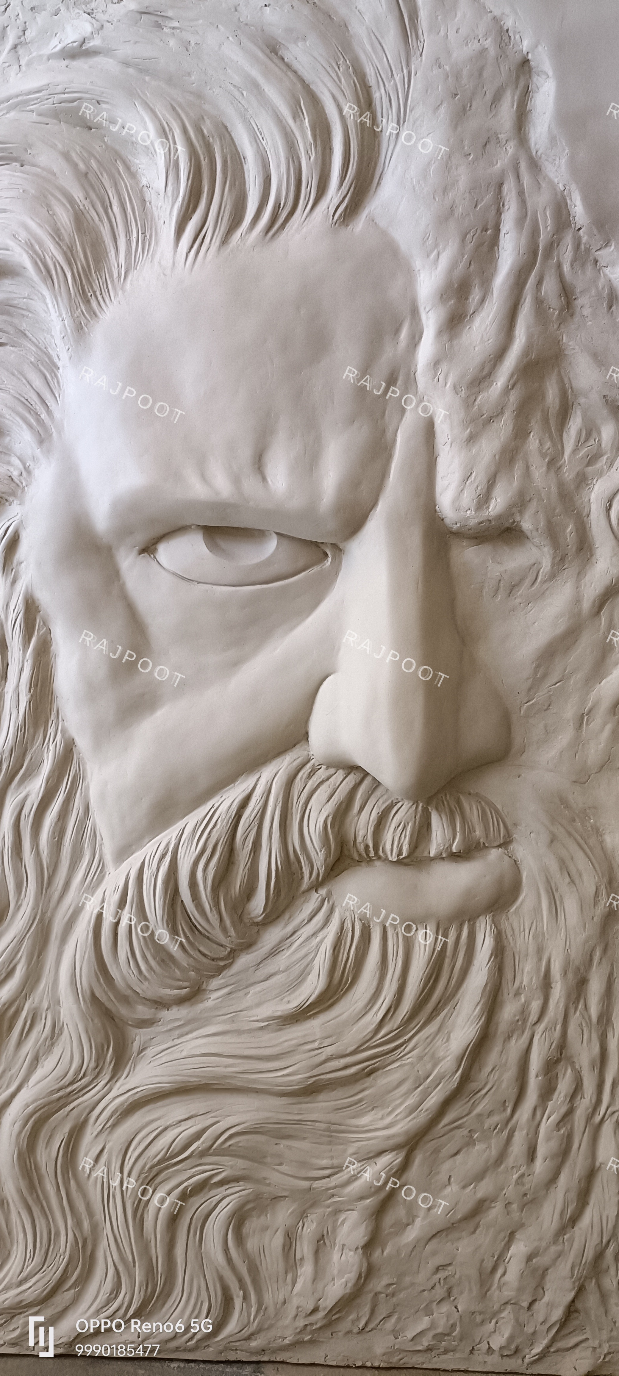Bearded Face Fiberglass Wall Panel