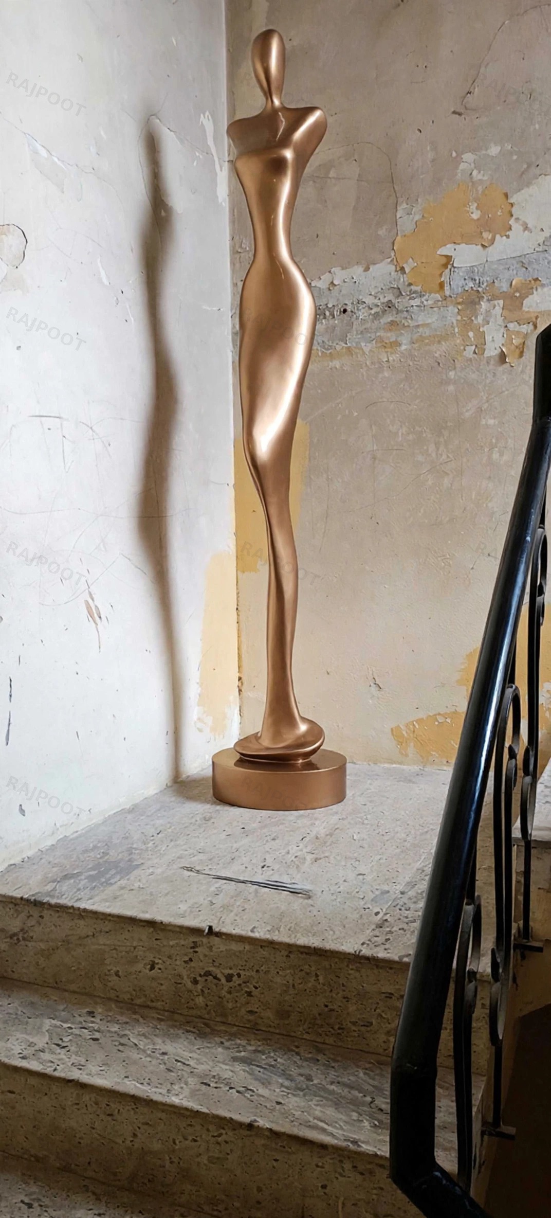 Bronze Slim Figure Floor Decor