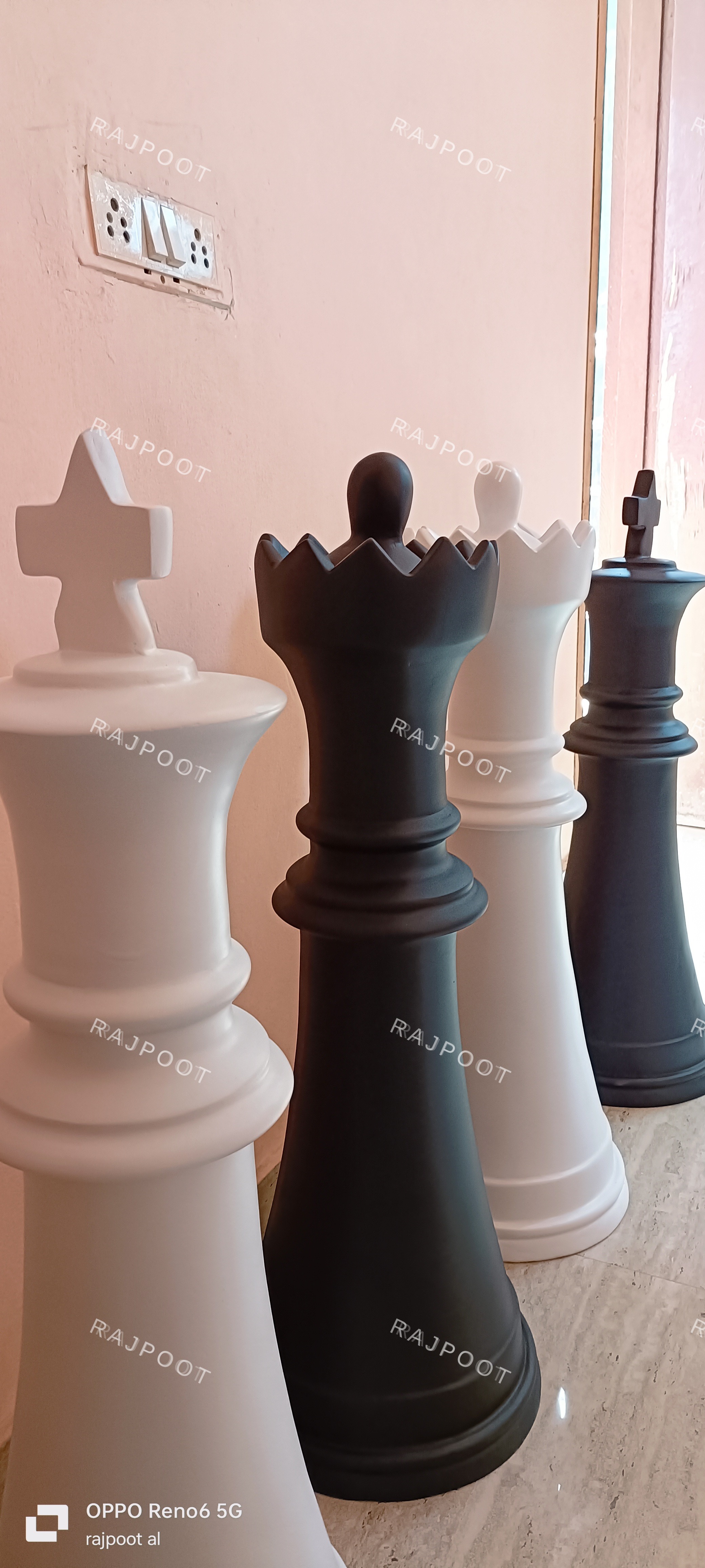 Giant Chess Piece Fiberglass Floor Decor