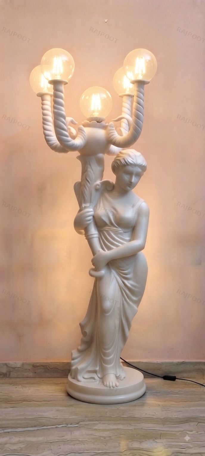 Greek Goddess Candelabra Floor Lamp