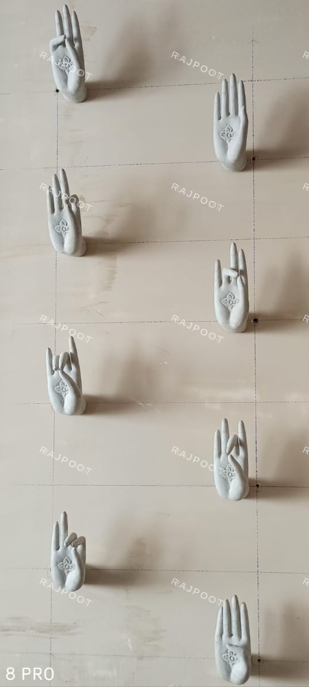 Hand Mudra Fiberglass Wall Decor