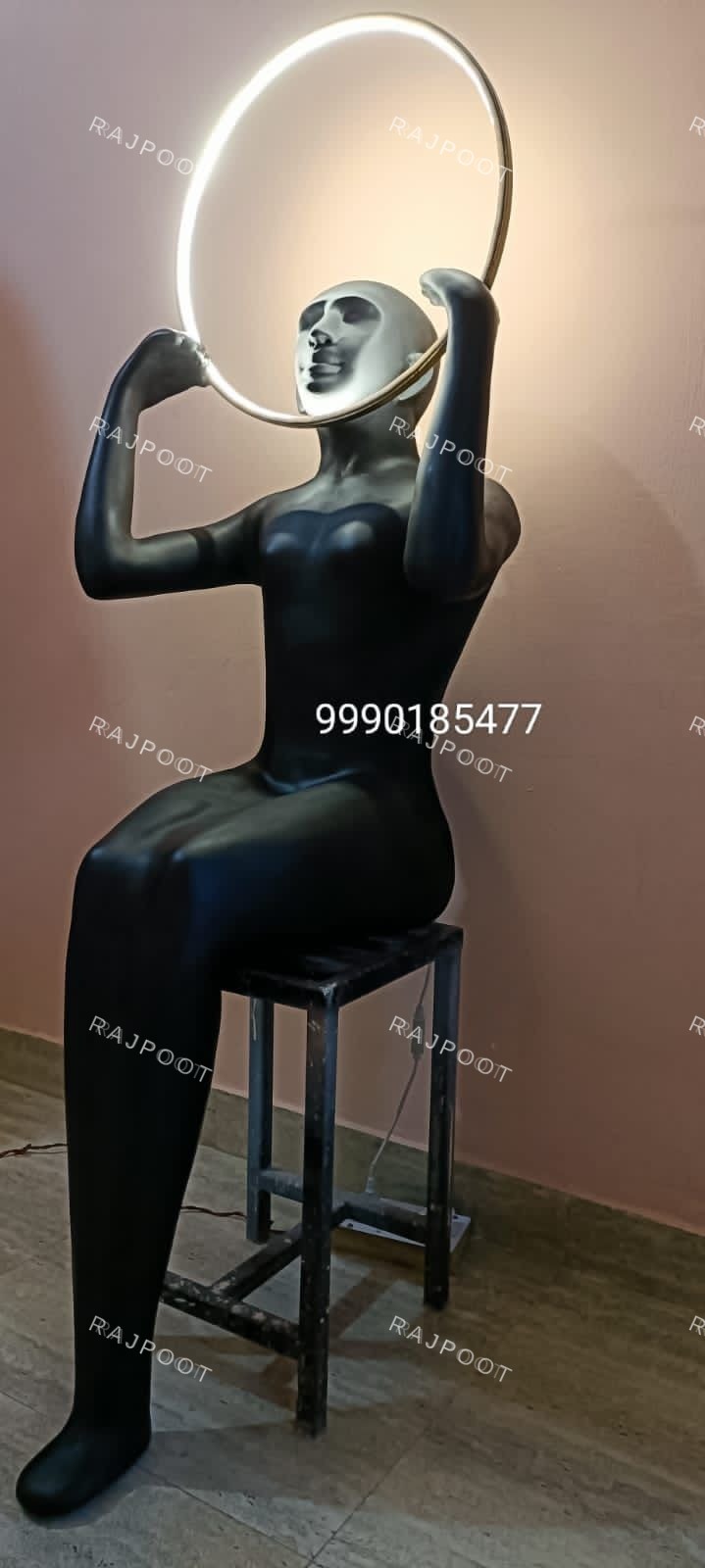 Hat Woman Globe Floor Lamp