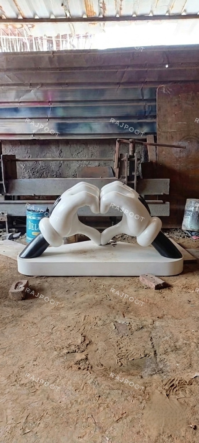 Heart Hands Sculpture