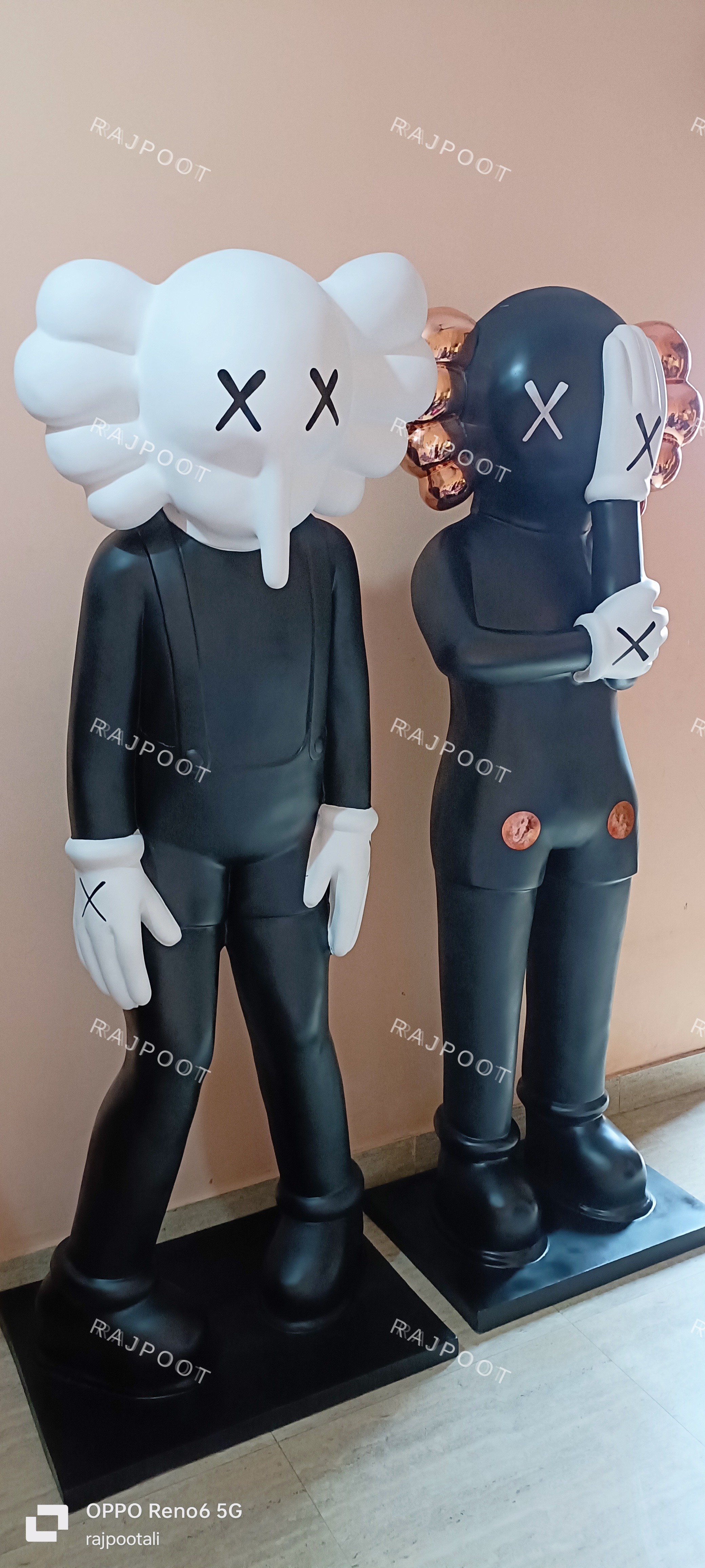 Cartoon Character Couple Fiberglass Floor Decor