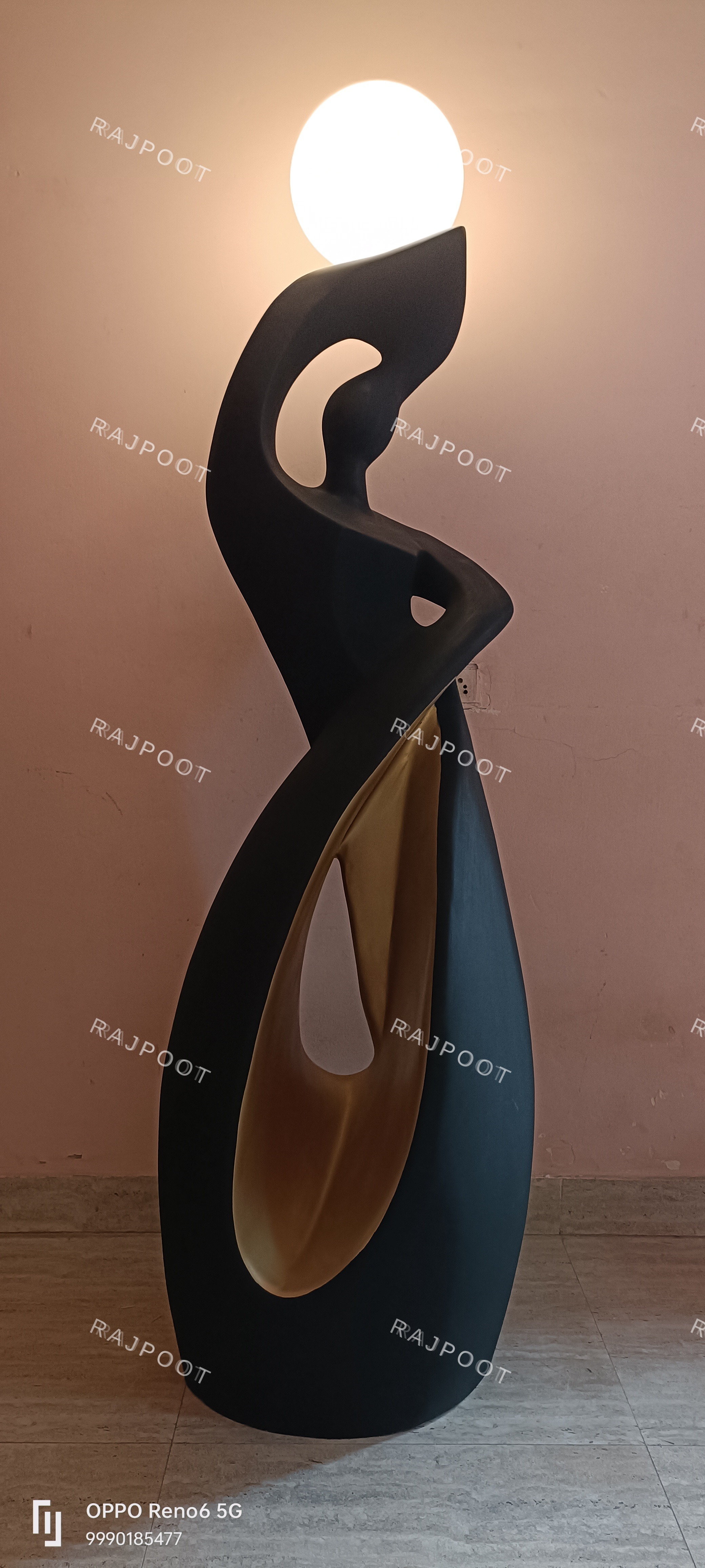 Modern Floor Lamp with Globe Light