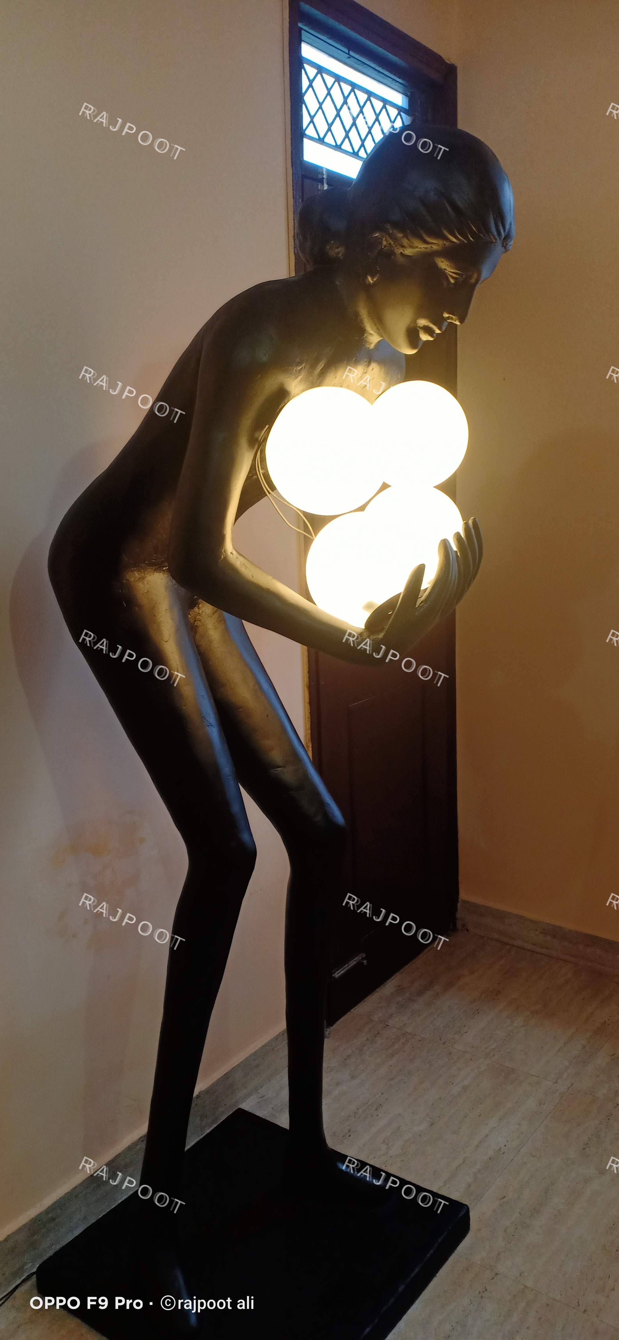 Multi Globe Hands Floor Lamp