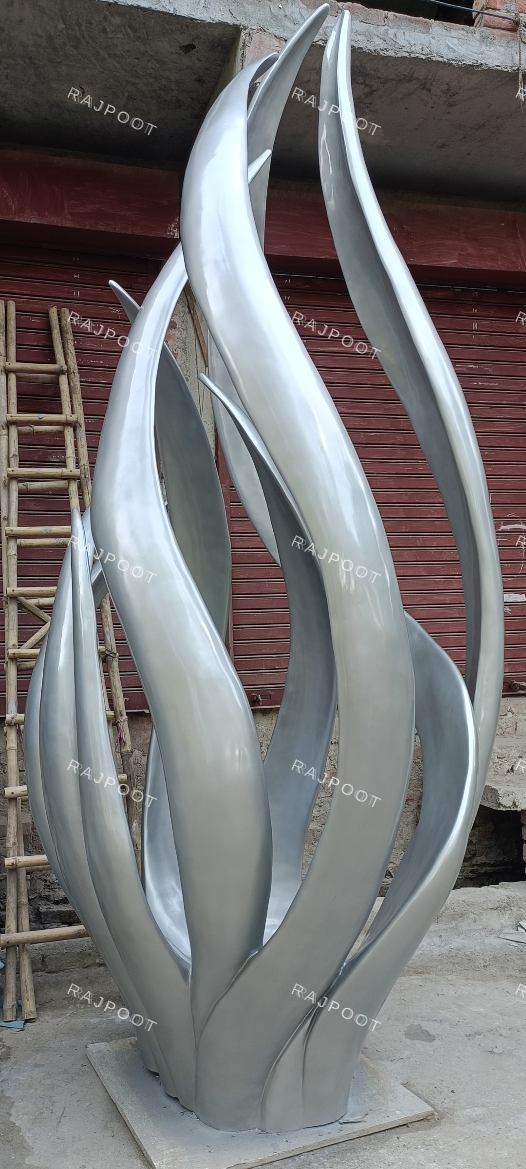 Rising Flame Garden Decor Sculpture