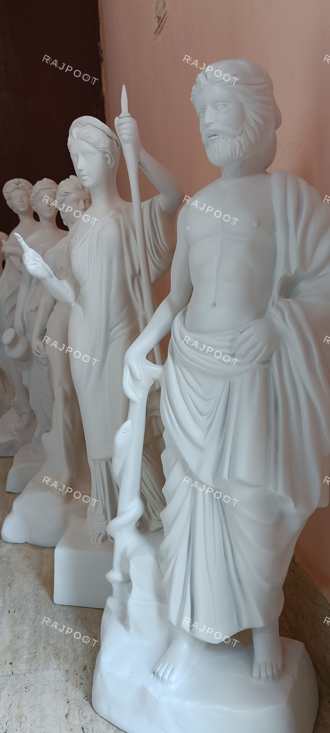 Roman Style Fiberglass Statues