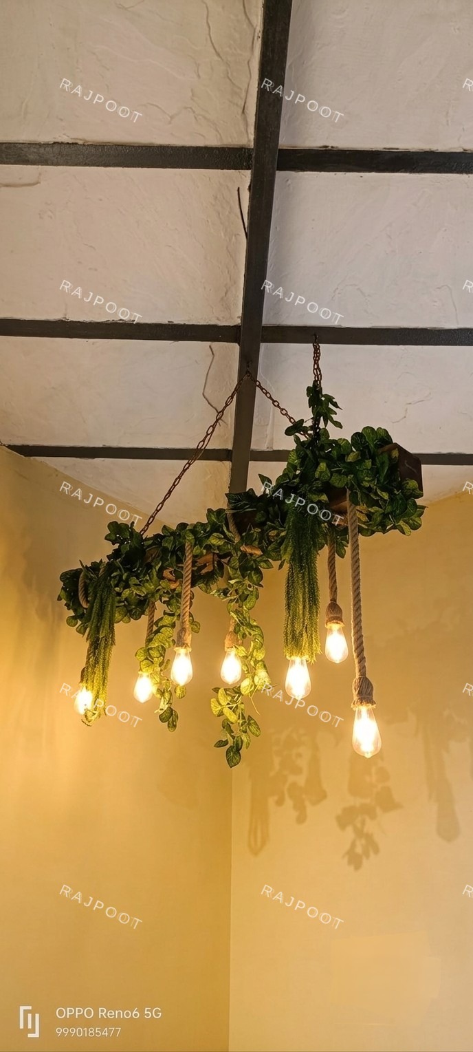 Jute Rope Hung Edison Bulb Light Fixture