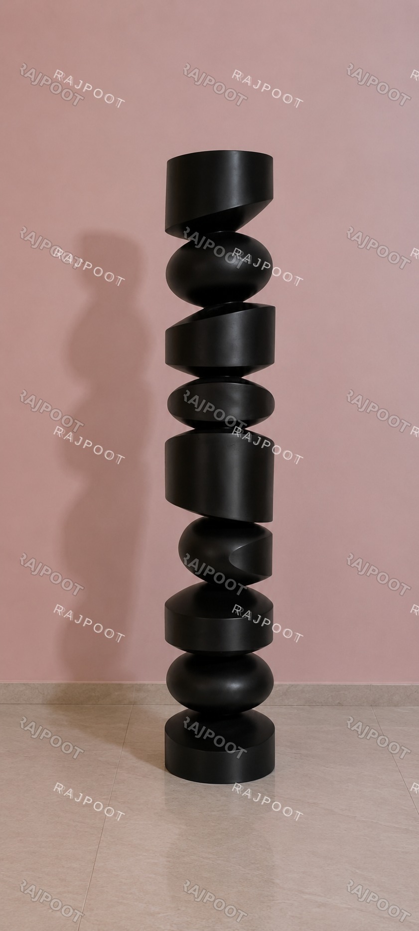 Stacked Rings Totem Fiberglass Sculpture